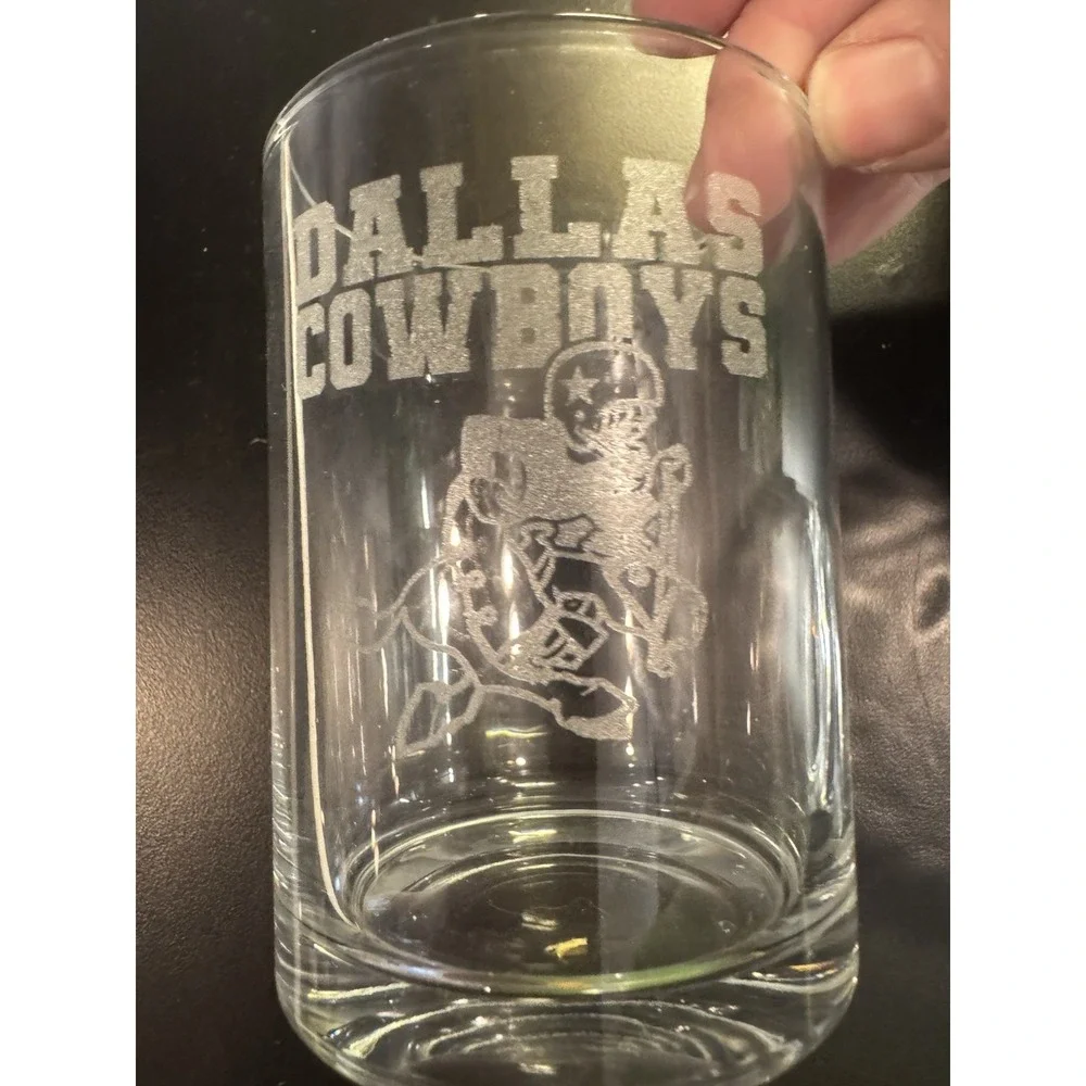 2 NFL Dallas Cowboys Rocks Glass Double Old-Fashioned Glasses 14oz Capacity‎